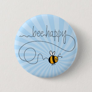 bee happy trail button