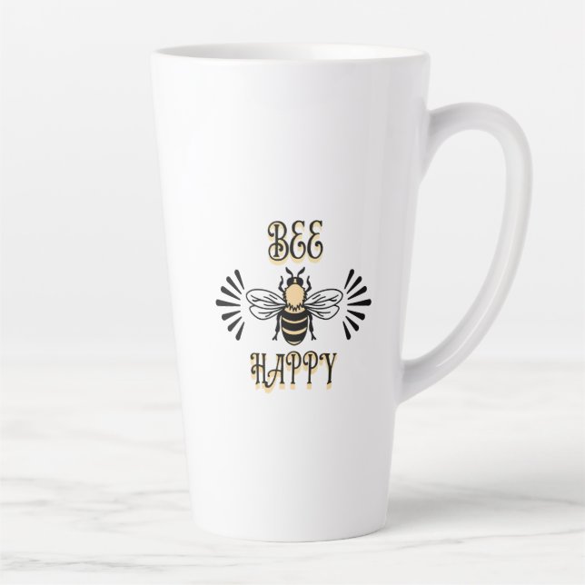 Bee Happy | Vintage Colours Honey Bee Latte Mug (Right)