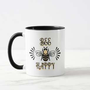 Bee Happy Vintage Colours Honey Bee Mug