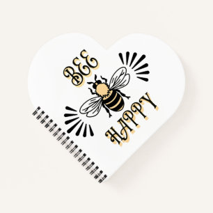 Bee Happy   Vintage Colours Honey Bee Notebook