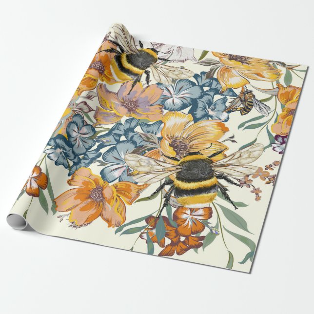 Bee Harmony Wrapping Paper (Unrolled)