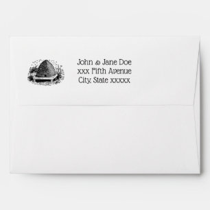 Bee Hive and Bees #1 Heraldic Vintage Envelopes
