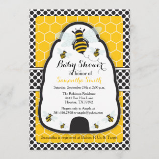 Bee Hive Baby Shower/Birthday Invitation