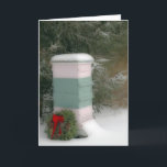 Bee Hive Holiday Card<br><div class="desc">A warm greeting with a honey of a message. Customize the message if you like. Let me know if you need help. Suggestions: "Have a Honey of a Holiday." "Happy Holidays, Honey."</div>