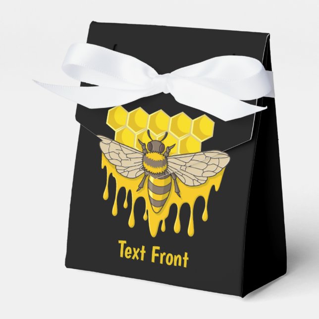 Bee Hive Honey Favour Box (Front Side)