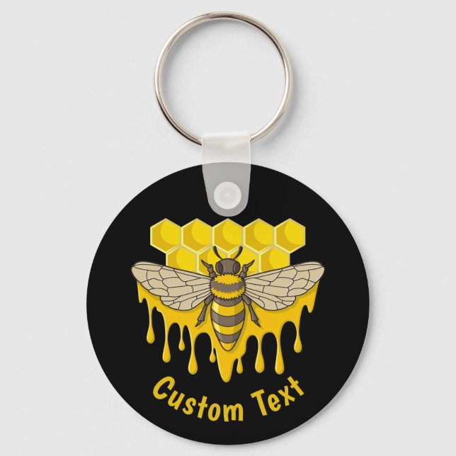 Bee Hive Honey Keychain (Front)