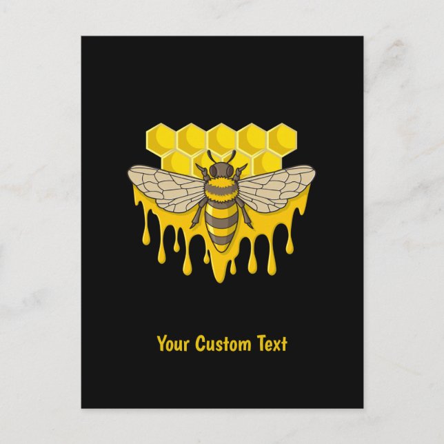 Bee Hive Honey Postcard (Front)