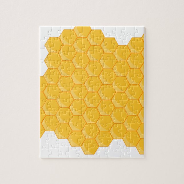 Bee Hive Honeycomb Hexagon Pattern Jigsaw Puzzle (Vertical)