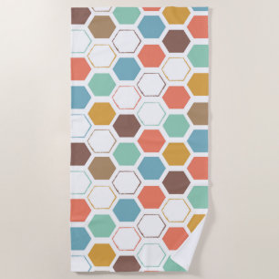 Bee Hive Module Pattern Beach Towel