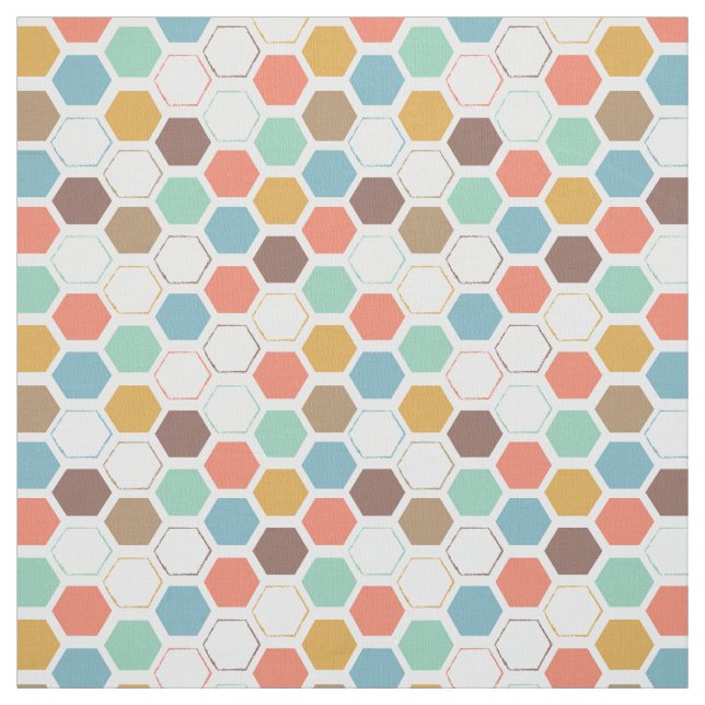 Bee Hive Module Pattern Fabric (Swatch)