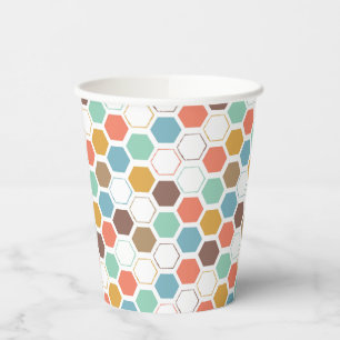 Bee Hive Module Pattern Paper Cups