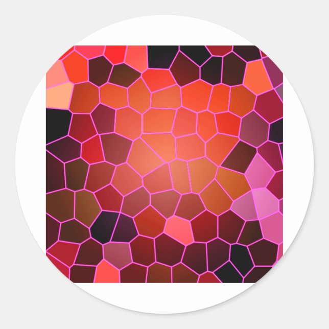 Bee Hive Red Classic Round Sticker (Front)