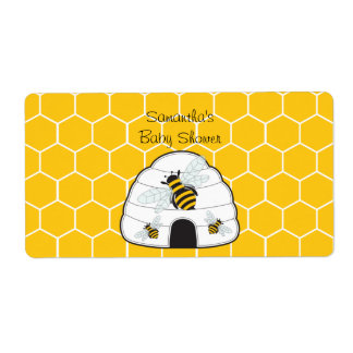Bee Hive Water Bottle Label