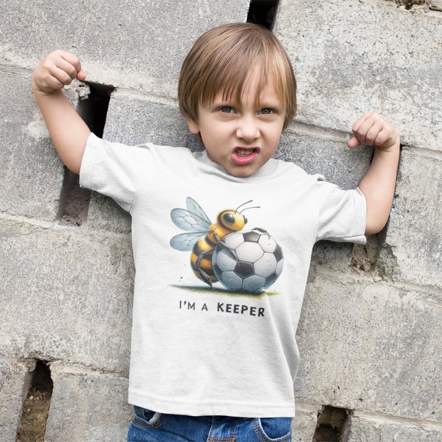 Bee Holding Soccer Ball Artwork T-Shirt (Creator Uploaded)