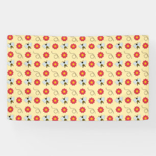 Bee Honey And Flower Banner
