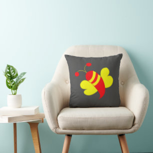 Bee Honey Bee Bumble Bee  Cushion