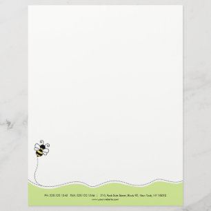 Bee / honey bee / bumble bee custom letterhead