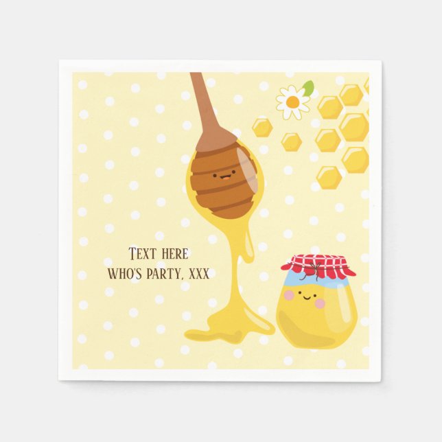 bee, honey bee, honey comb , Bumble bee Napkin (Front)