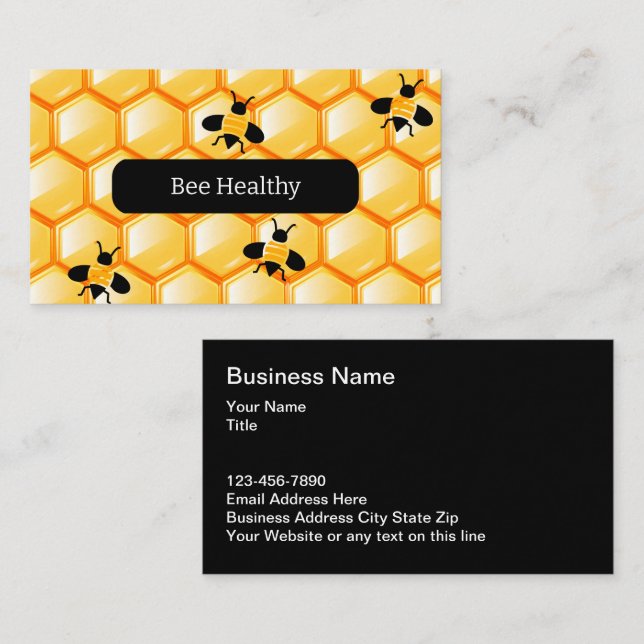 Bee Honey Business Cards Theme (Front/Back)