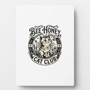 Bee Honey Cat Funny Cat Graphic - Bee Honey Cat Cl Plaque
