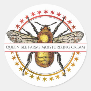 Bee Honey Moisturising Cream Round Product Label