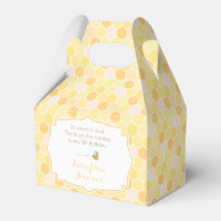 Bee, honey or honeycomb yellow favour box design