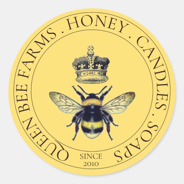 Bee Honey Product Label (Front)
