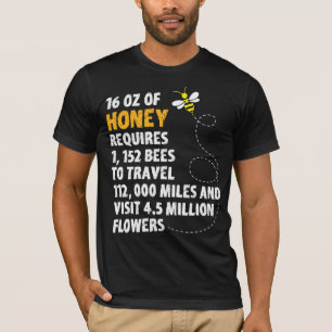 Bee honey statistics plant flowers beekeeper T-Shirt