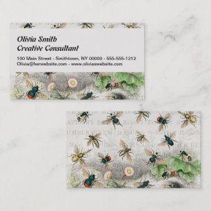Bee Honey Worker Queen Bees Antique  Business Card