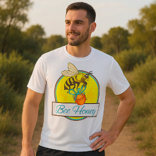 Bee Honey Yellow Insect Mens Active T-Shirt