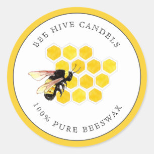 Bee & Honeycomb   Classic Round Sticker
