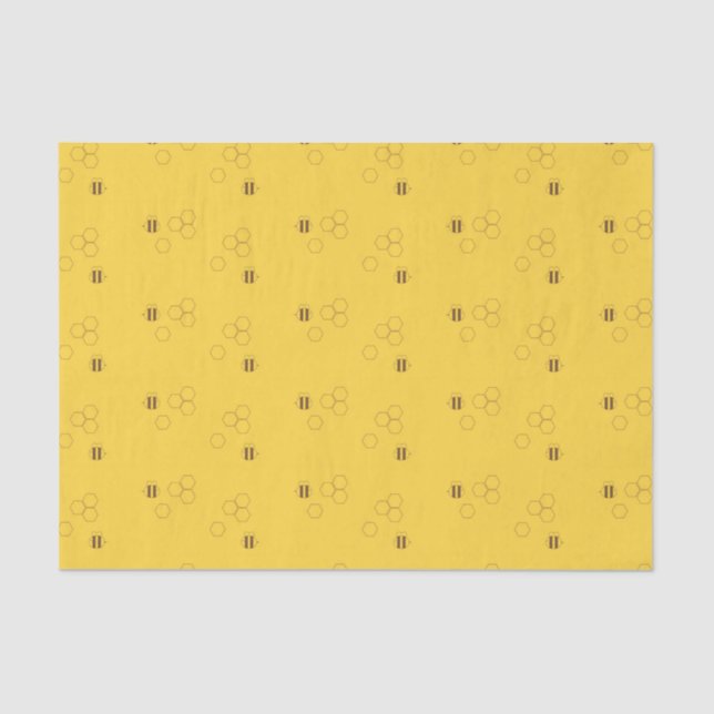 Bee Honeycomb Pattern Tissue Paper (Front)