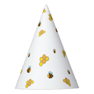Bee Honeycomb Patterned Party Hat
