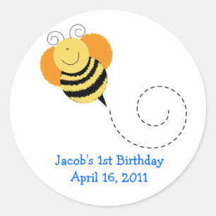 BEE HOP Baby Shower or Birthday Favour Stickers