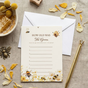 Bee How old was the Groom Shower Game Card