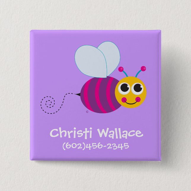 Bee Identification Button (Front)