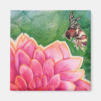 Bee in a Dahlia Magnet
