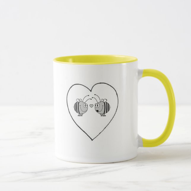 Bee In Love Coffee Mug (Right)