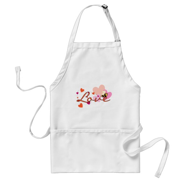 Bee-ing in Love Valentine Standard Apron (Front)