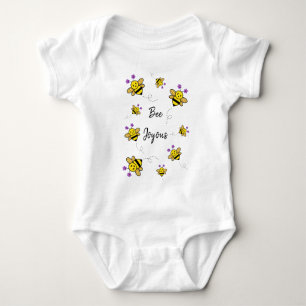 Bee Joyous Whimsical Floral Baby Bodysuit