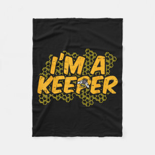 Bee-keeper Funny Beekeeng Pun Humour Honey Aarist Fleece Blanket