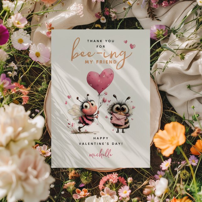 Bee Kids Classroom Valentines Day Card (Creator Uploaded)