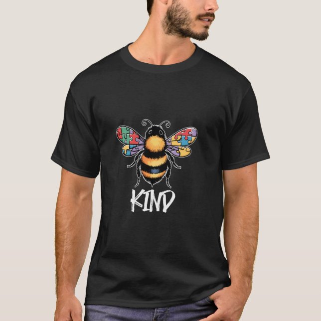 Bee Kind Autism Autism Awareness T-Shirt (Front)