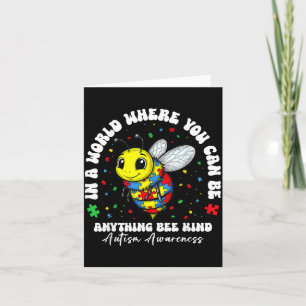 Bee Kind Autism Awareness Puzzle Graphic Men Women Card