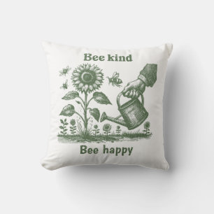 Bee Kind Bee Bee  Happy  Sunflower Caregiver gift Cushion