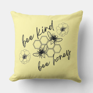 bee kind bee honey cushion