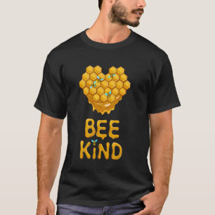 Bee Kind Beekeeping Beekeeper Heart Honeycomb Kind T-Shirt