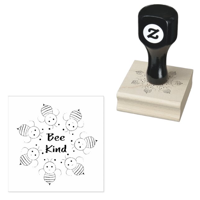 Bee Kind Bees Rubber Stamp (Stamped)