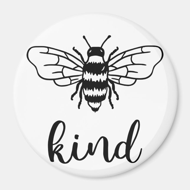 Bee Kind Black Magnet (Front)