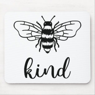 Bee Kind Black Mouse Pad